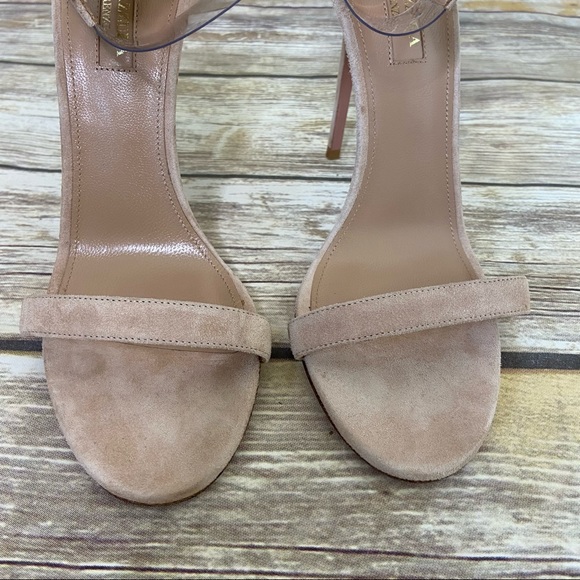 AQUAZZURA 38.5 size 8.5 Casablana Sandals In Neutral - Picture 10 of 11